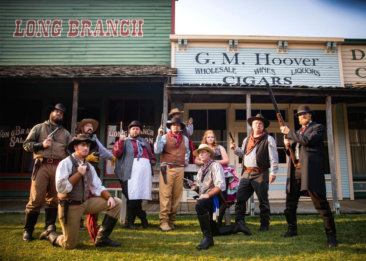 Long Branch Saloon, Boot Hill Dodge City, KS Postcard