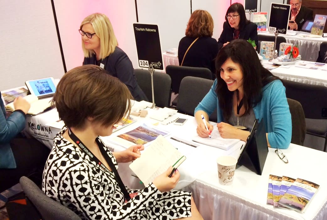 Tourism Kelowna Travel Media Team at Canada Media Marketplace