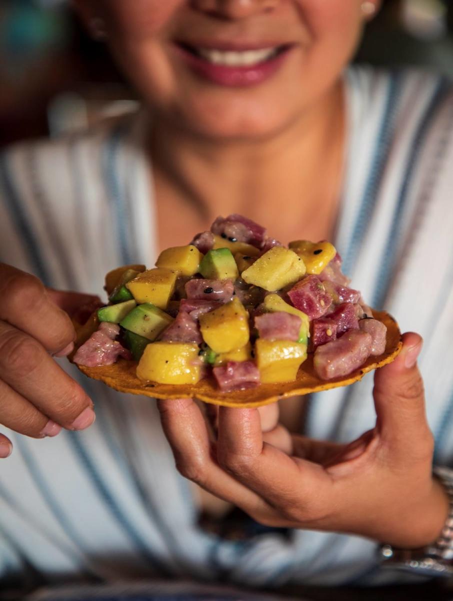 Tuna ceviche with mango