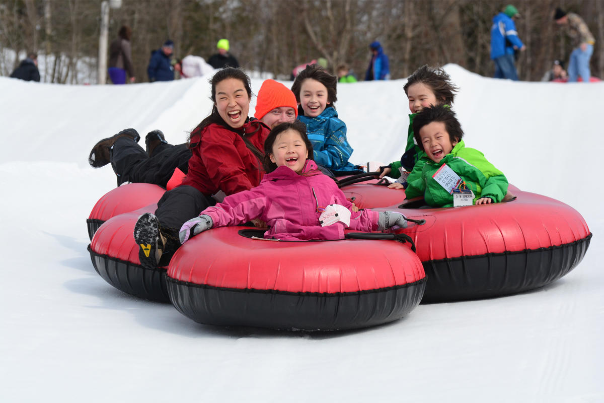Snow Tubing in Western PA Laurel Highlands Ski Resorts with Family Tubing