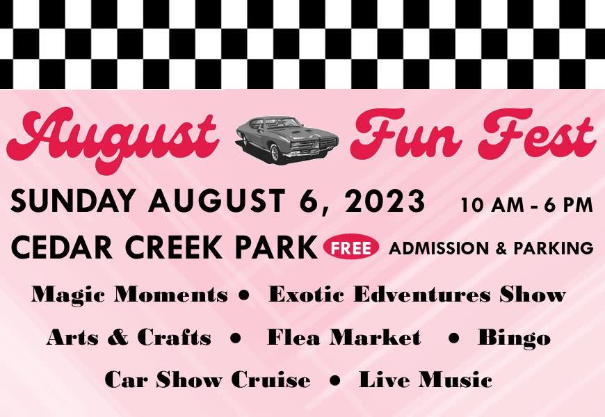 August Fun Fest at Cedar Creek Park