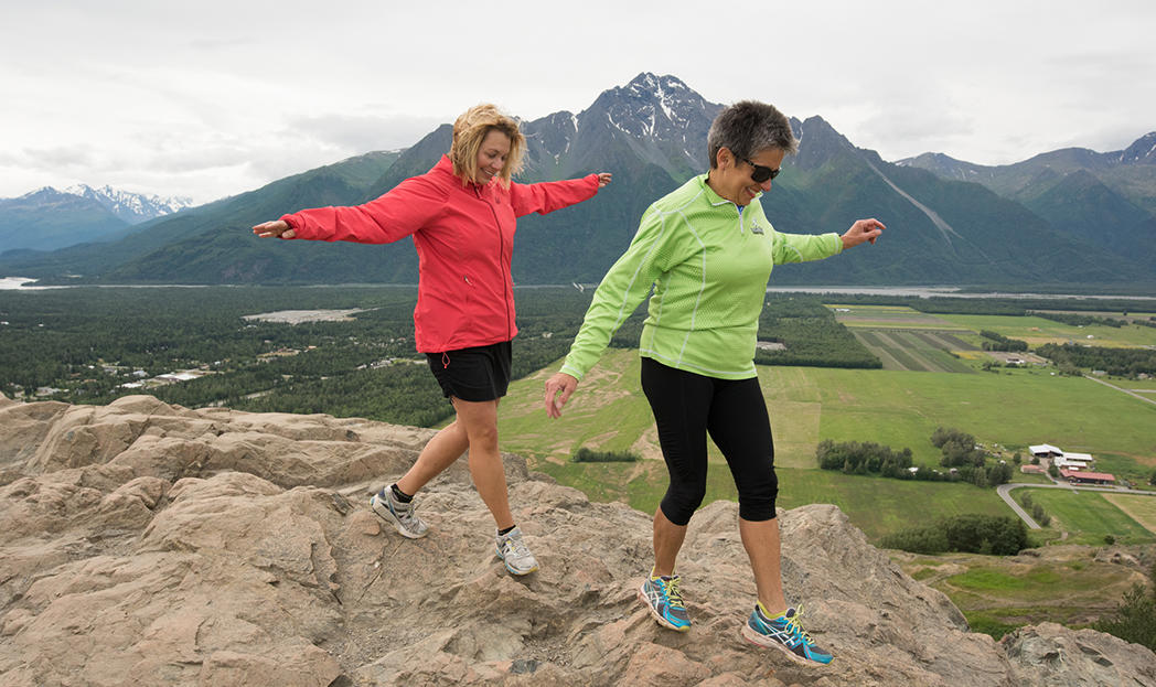 Hiking the Butte near Palmer, Alaska