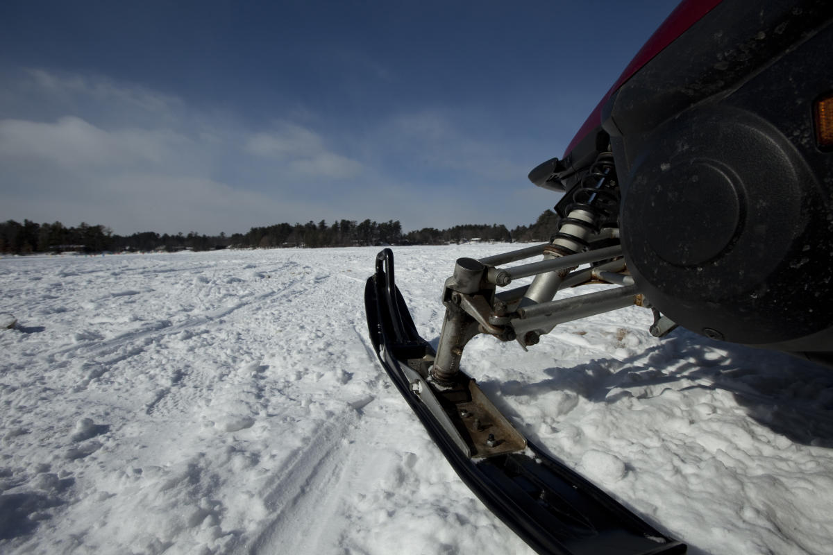 Lake Minocqua Partially Marked for Snowmobile Traffic