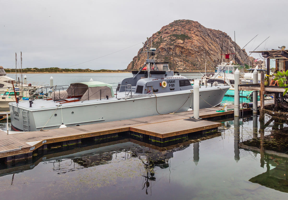 Arrival of WWII P520 Crash Boat for Independence Week in Morro Bay, CA