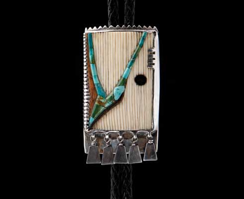 Expressive Navajo Sterling Silver Toad Bolo Native American