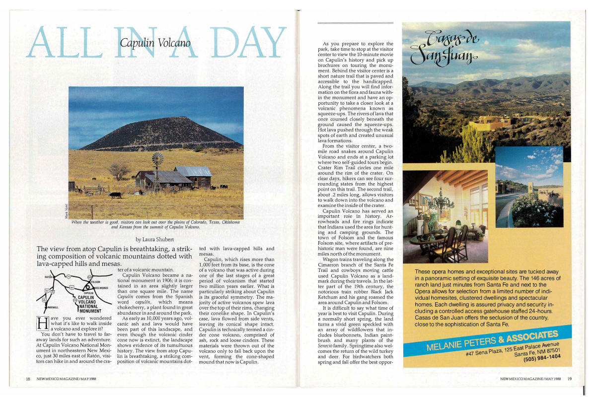 100th Anniversary Capulin Volcano New Mexico Magazine