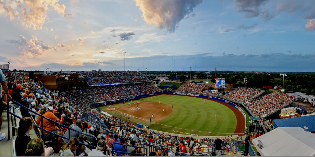 Devon Park in Oklahoma City packed for the NCAA Women's College World Series