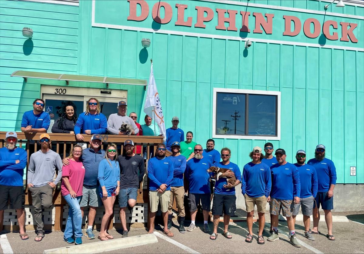 Dolphin Docks in Port Aransas