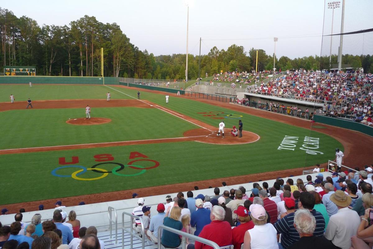 The USA Baseball Olympic Team hosts North Carolina National Guard
