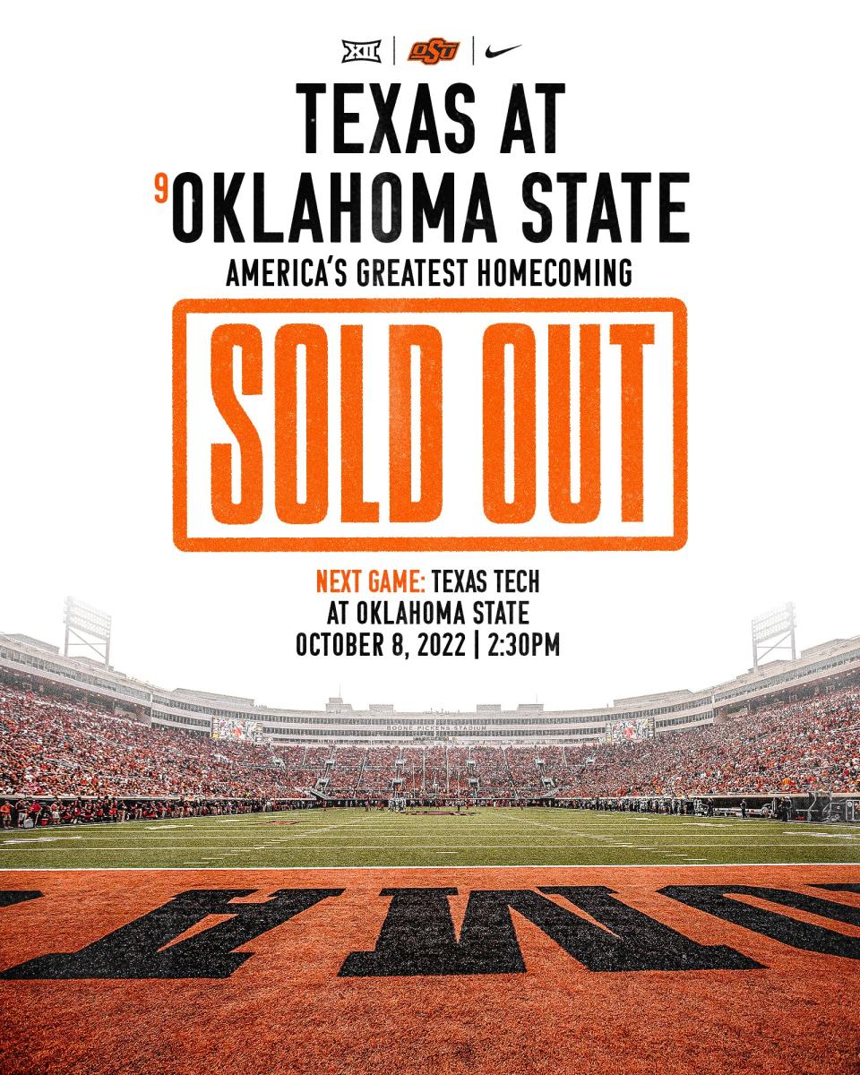 Homecoming Game Against Texas Sold Out