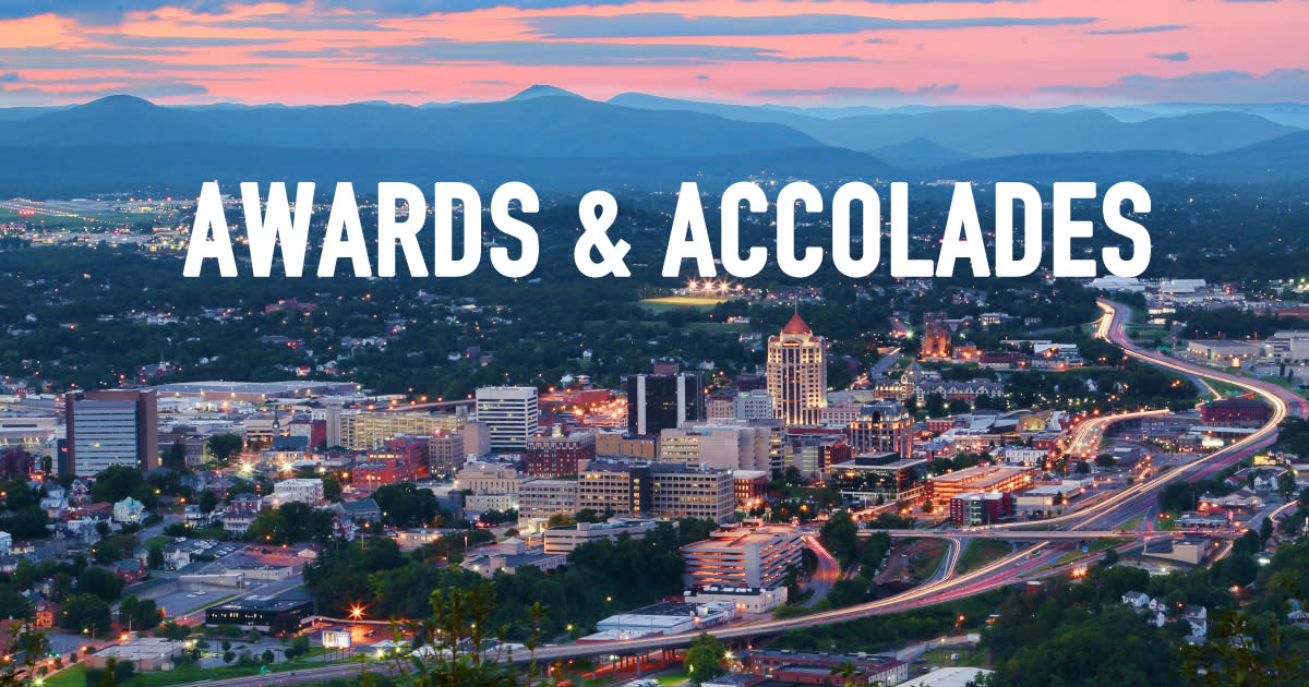 Roanoke VA Awards and Accolades Blue Ridge Mountains
