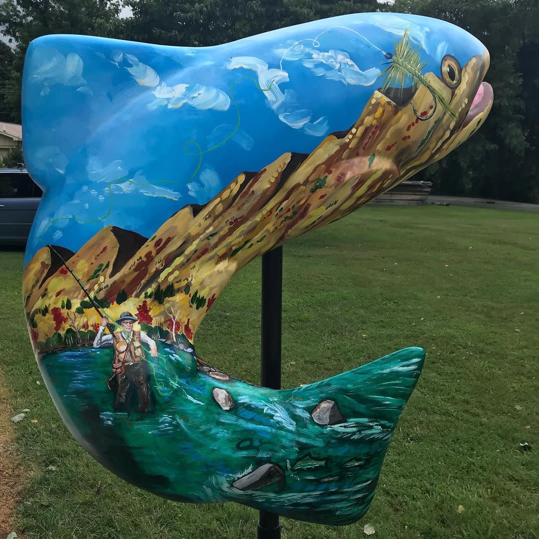 Trout Statues in Downtown Bryson City