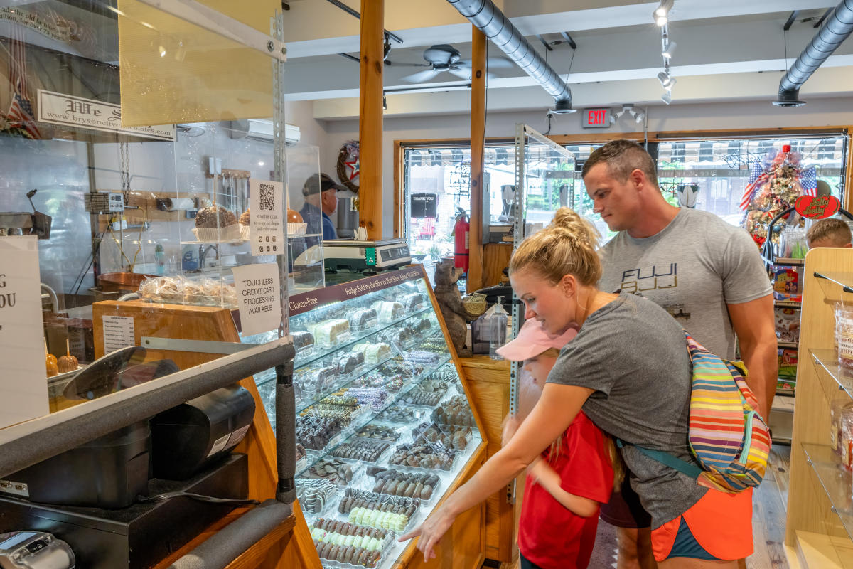 Specialty Shops in Bryson City Including Wine, Chocolate, and Christmas