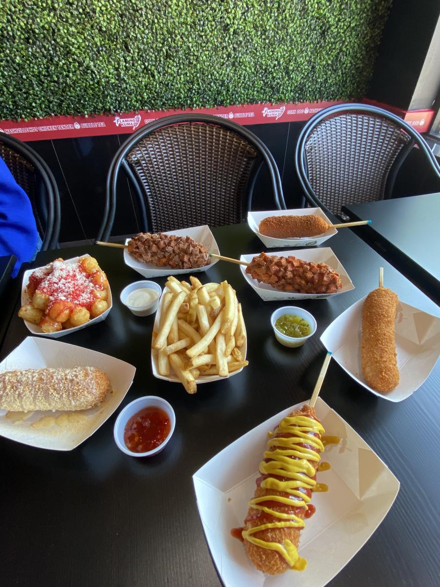 Korean Corn Dog Culinary Adventure at Flaming Kuma