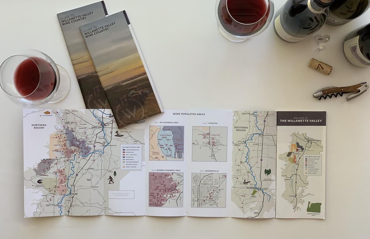 Regional Oregon Wine Map Willamette Valley Wineries