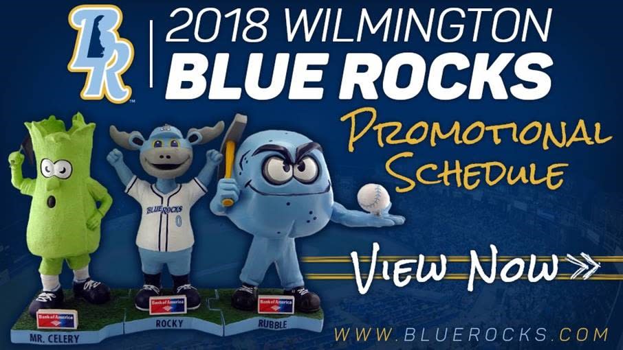 Wilmington Blue Rocks Set 2018 Promotional Schedule, Plan Your Visit Now