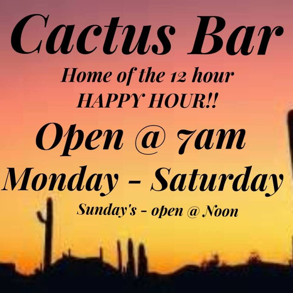 Cactus hotsell happy hour