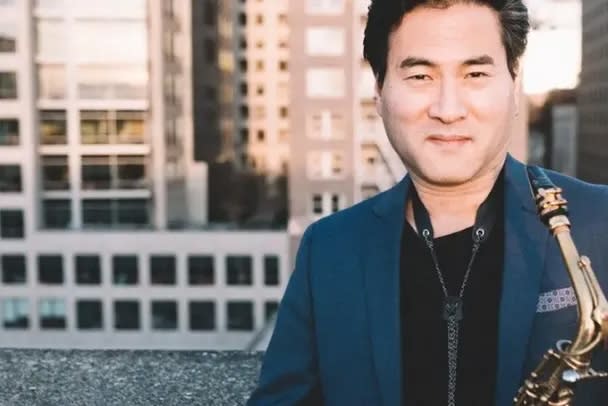 Jeff Kashiwa with the Parker House Band