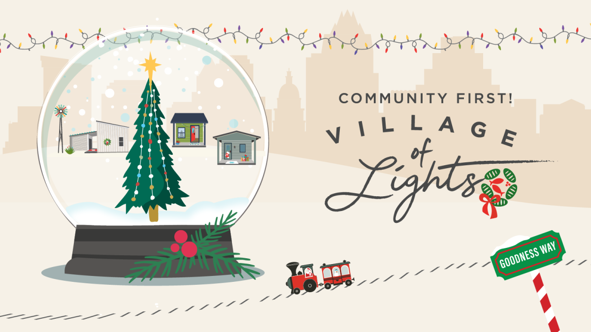 请注意，"Community First! Village of Lights | Austin, TX"这个标题是一个地点的名字，而不是一个完整的句子。建议将其翻译为"圣诞灯光村：社区优先！| 奥斯汀，德克萨斯州"，以更好地传达标题的意思。