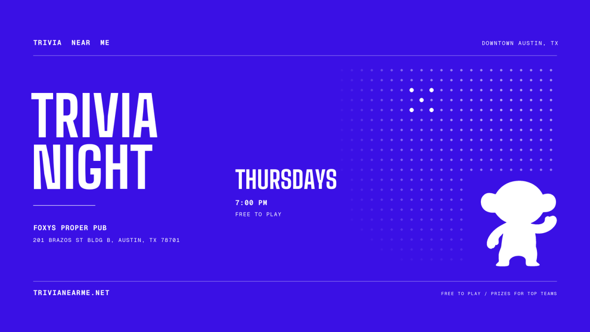 Trivia Night at Foxy’s Proper Pub