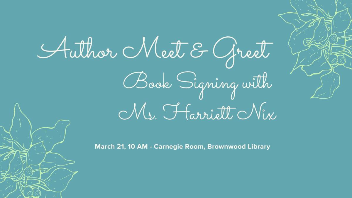 Author Book Signing: Harriett Nix