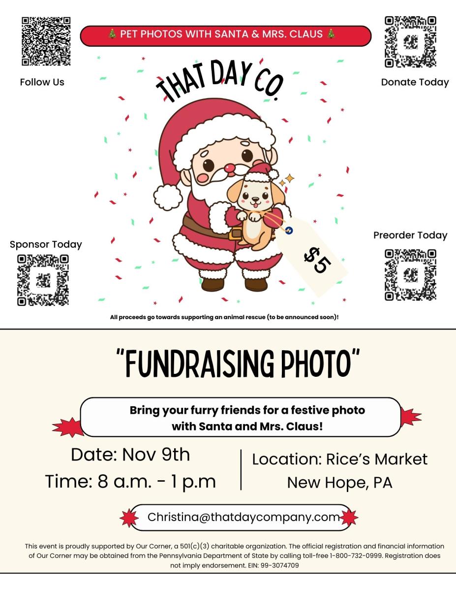 Pet Photos with Santa & Mrs. Claus Fundraiser for Local Rescues New