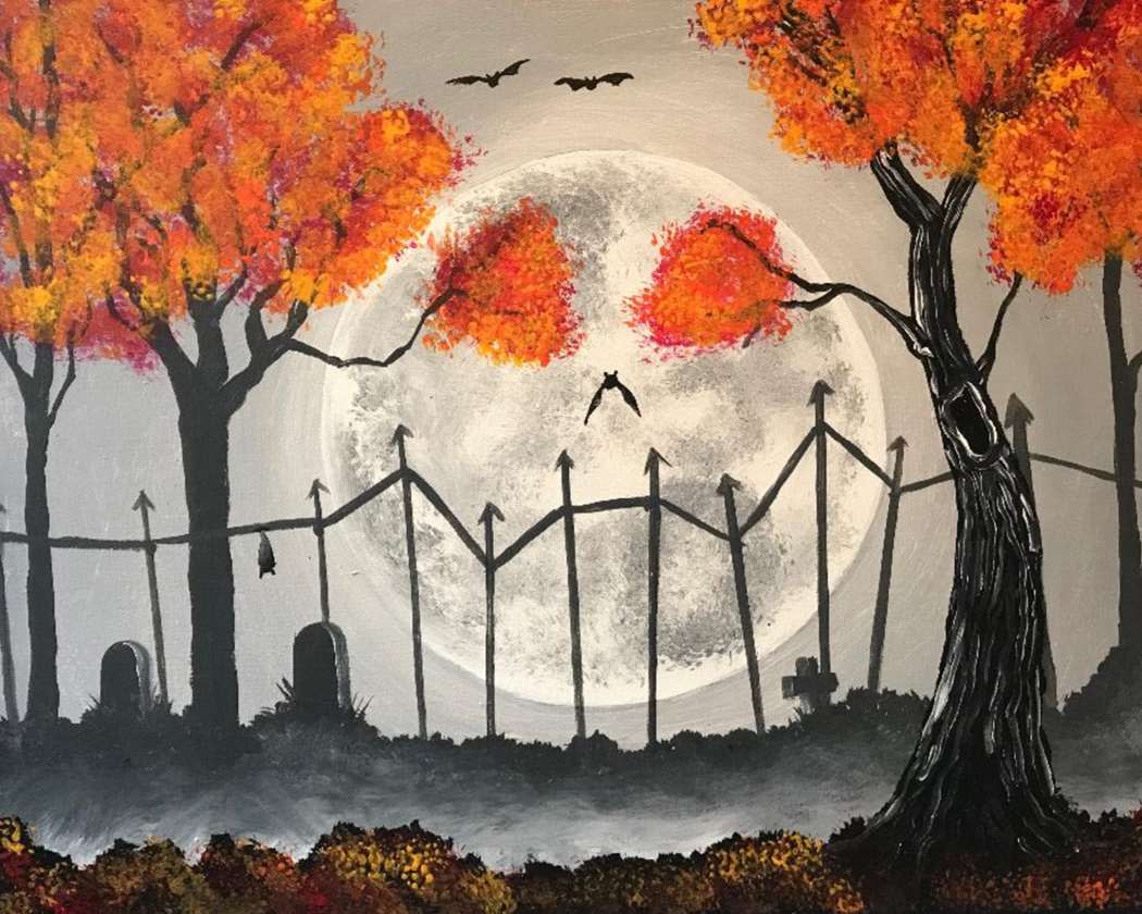 Paint And Sip Haunted Moon 9 29 26 Columbus OH 43215 Paint And Sip Haunted Moon 9 29 26 Columbus OH 43215