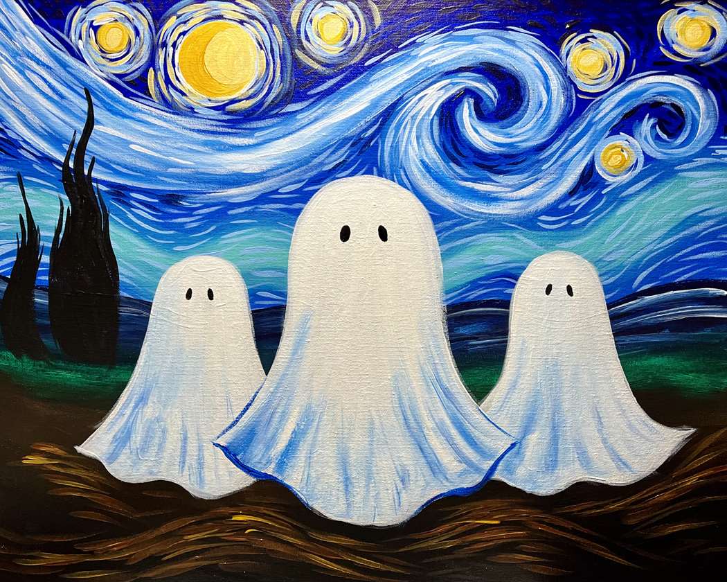 Paint And Sip Spooktacular Starry Night 10 2 26 Columbus OH 43215 Paint And Sip Spooktacular Starry Night 10 2 26 Columbus OH 43215