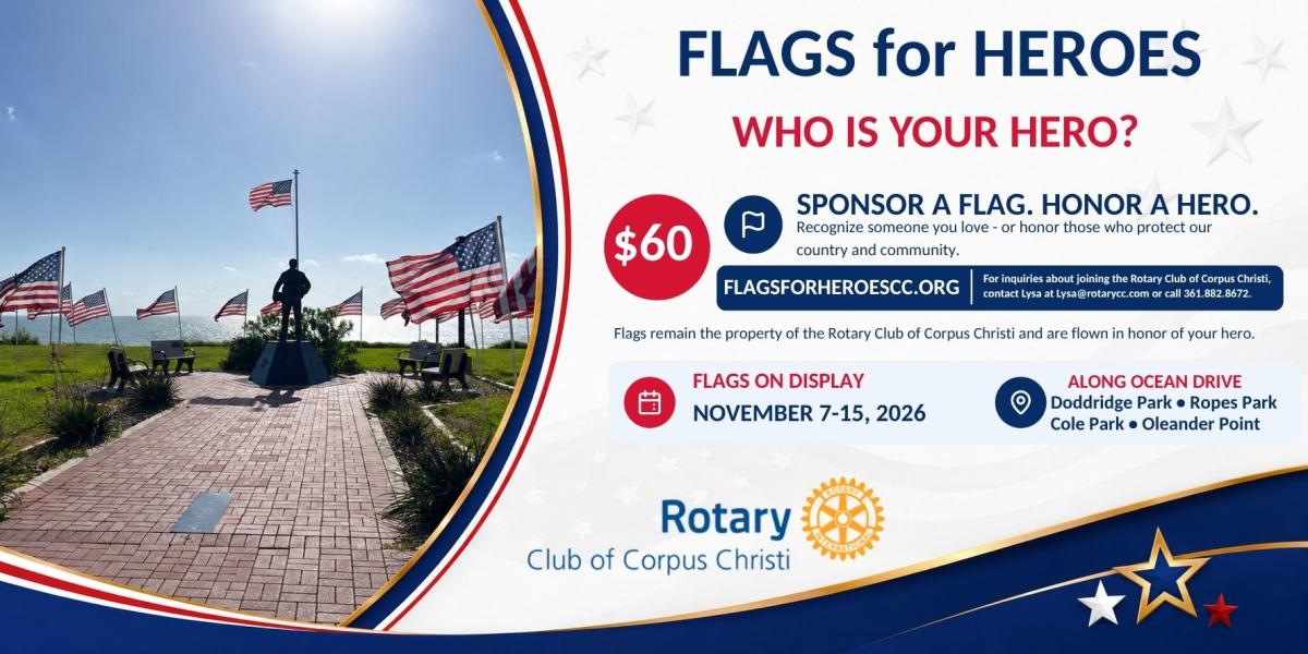 Flags for Heroes Corpus Christi — event imagery