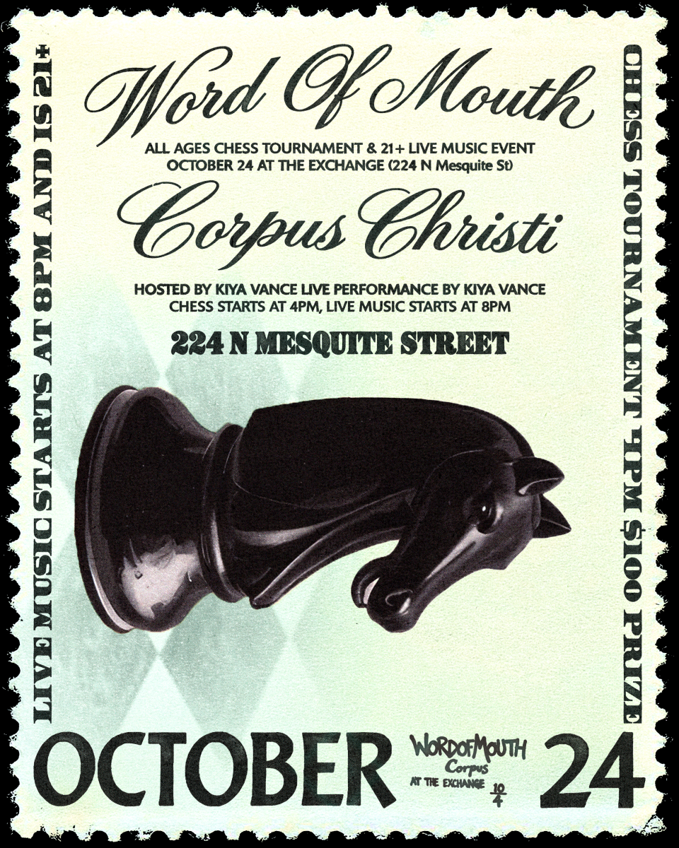 WORD OF MOUTH LIVE PRESENTS CORPUS CHRISTI CHESS — event imagery
