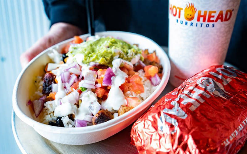 Hot head top burrito menu
