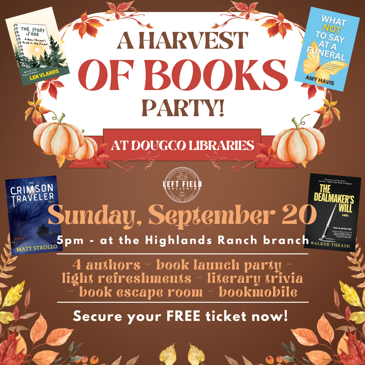 A Harvest of Books Party