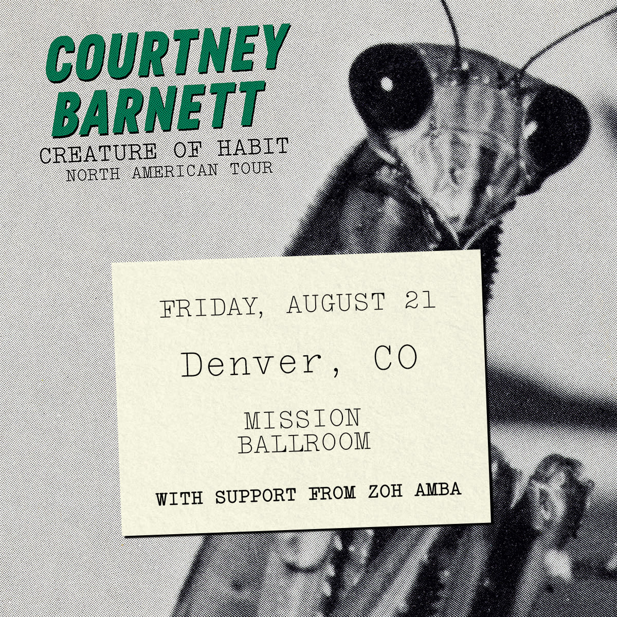 Courtney Barnett - Creature of Habit Tour with Zoh Amba