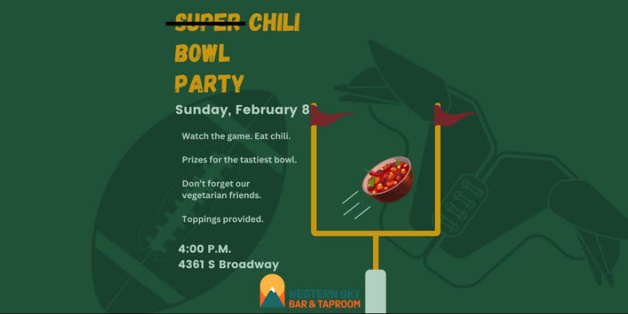 Super Bowl Chili Party at Western Sky Bar & Taproom