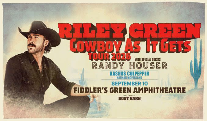 Riley Green - Cowboy As It Gets Tour 2026