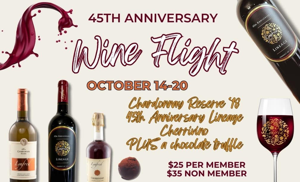 45th Anniversary Wine Flight