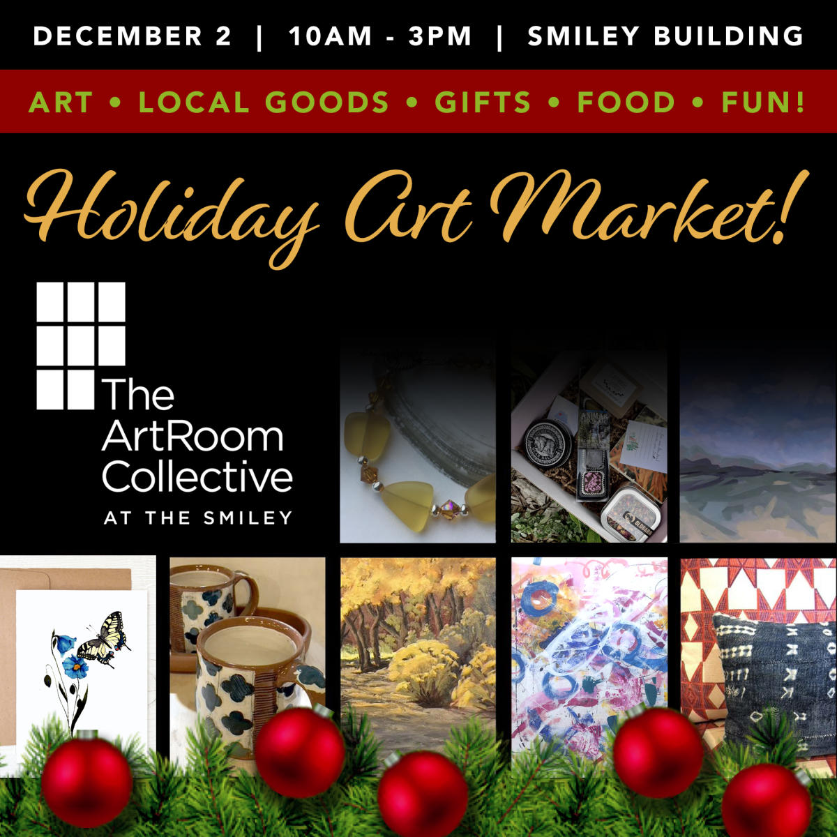 The ArtRoom Collective HOLIDAY ART MARKET! Visit Durango, CO