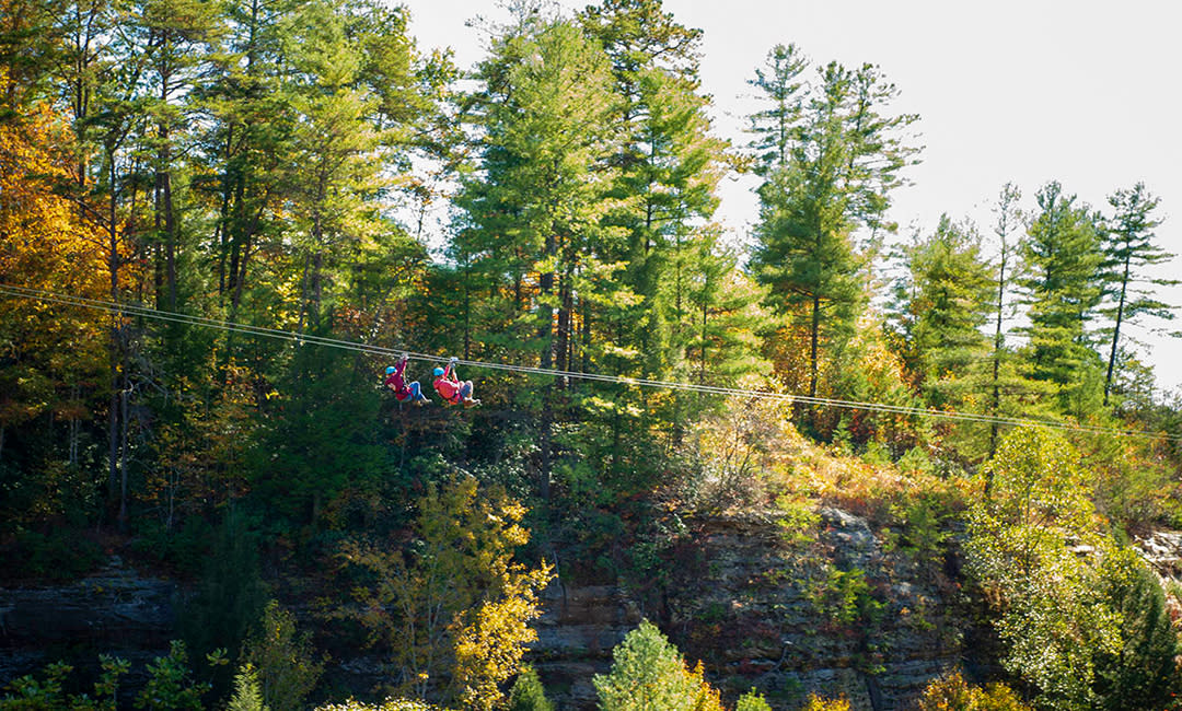 Zip Lining at Red River Gorge, Campton, Kentucky