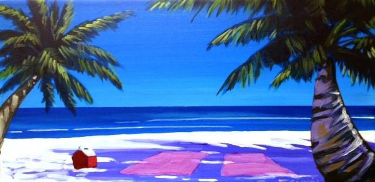 Paint and Sip Beach Towels