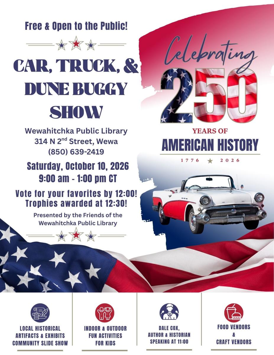 Friends of the Wewahitchka Library Car, Truck & Dune Buggy Show