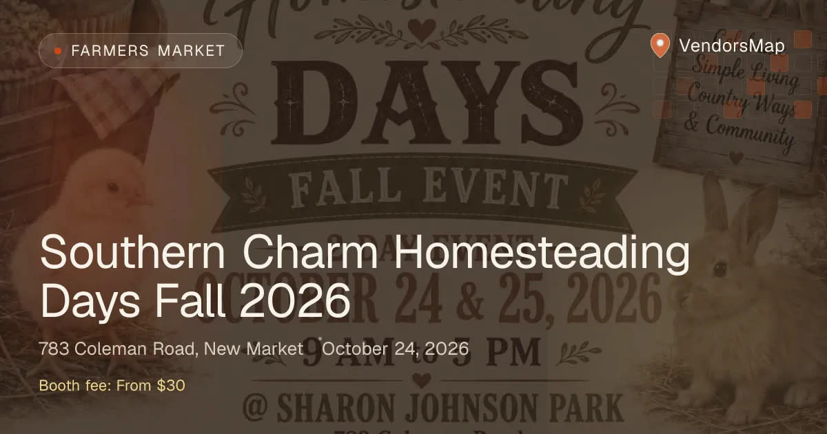 Southern Charm Homesteading Days Fall 2026
