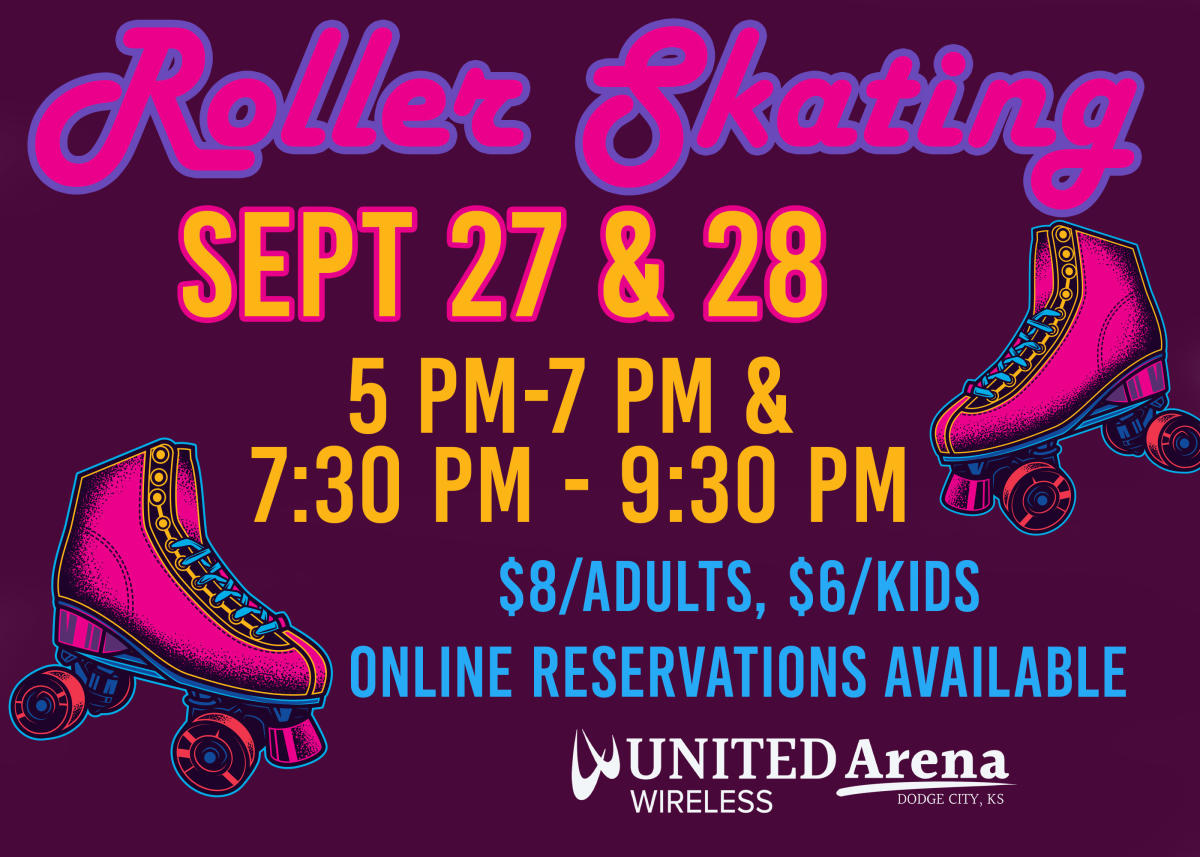 Roller Skating at United Wireless Arena Dodge City KS, 67801