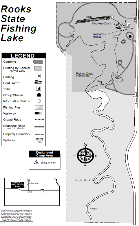 Where's Rooks Rest Map Rooks State Fishing Lake - Stockton KS, 67669