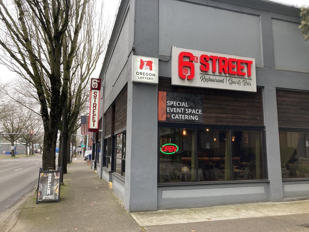 Flyer or photo for 6th Street Game Day Watch Party & Prizes