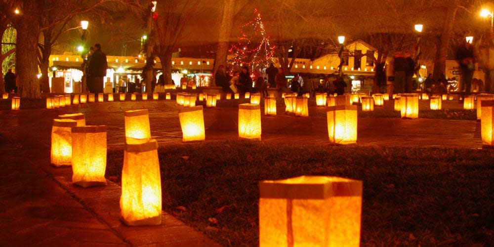 Christmas Carols and Luminarias on the Plaza in Old Mesilla