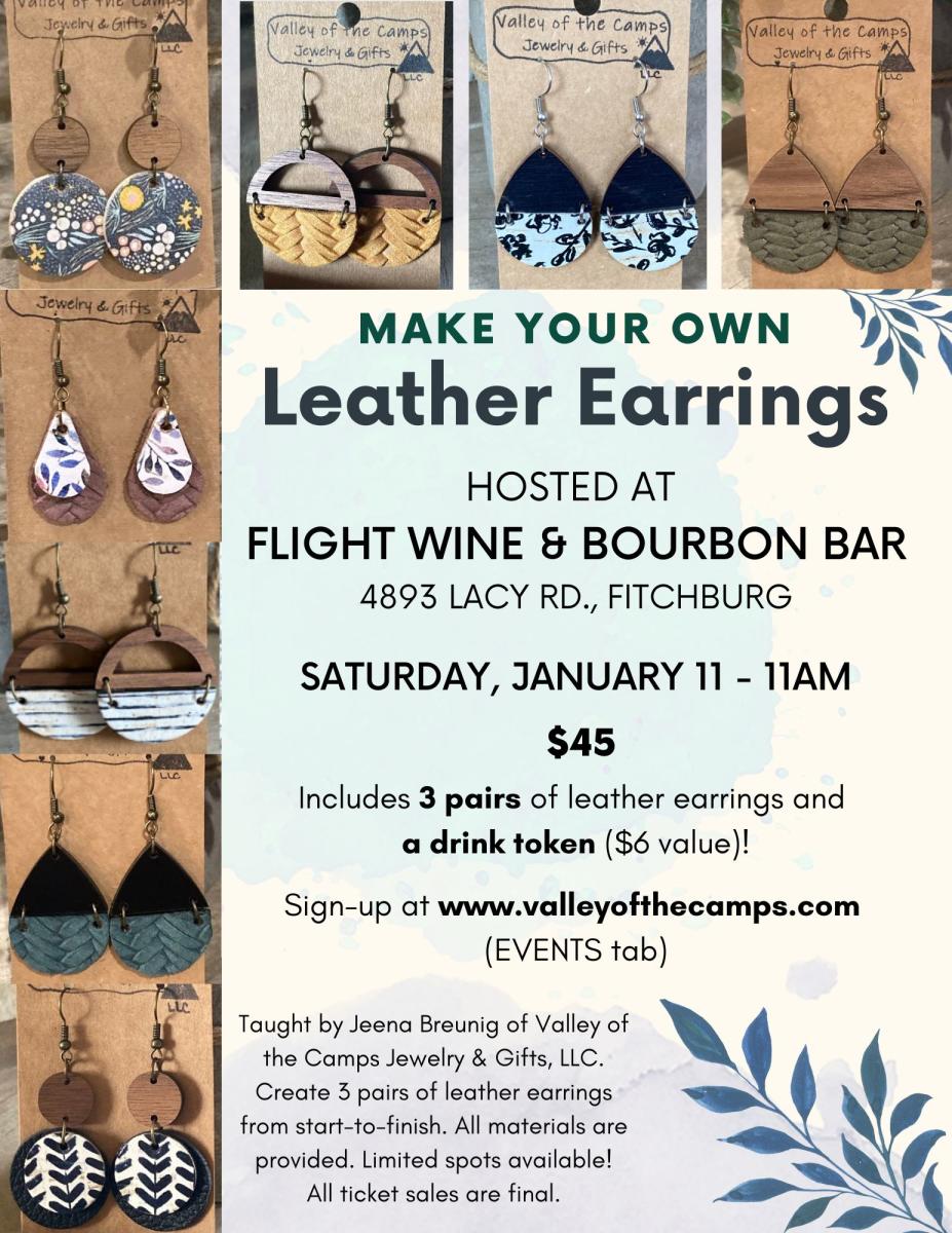 Make your own leather earrings hotsell