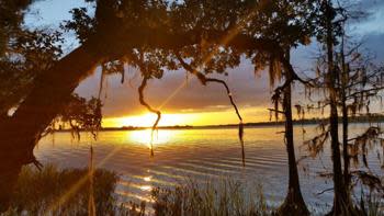 Sunset Cruise from the AWF Delta and Bay Conservation Center at Five Rivers