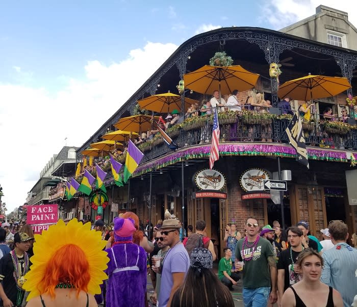 mardi gras balcony party