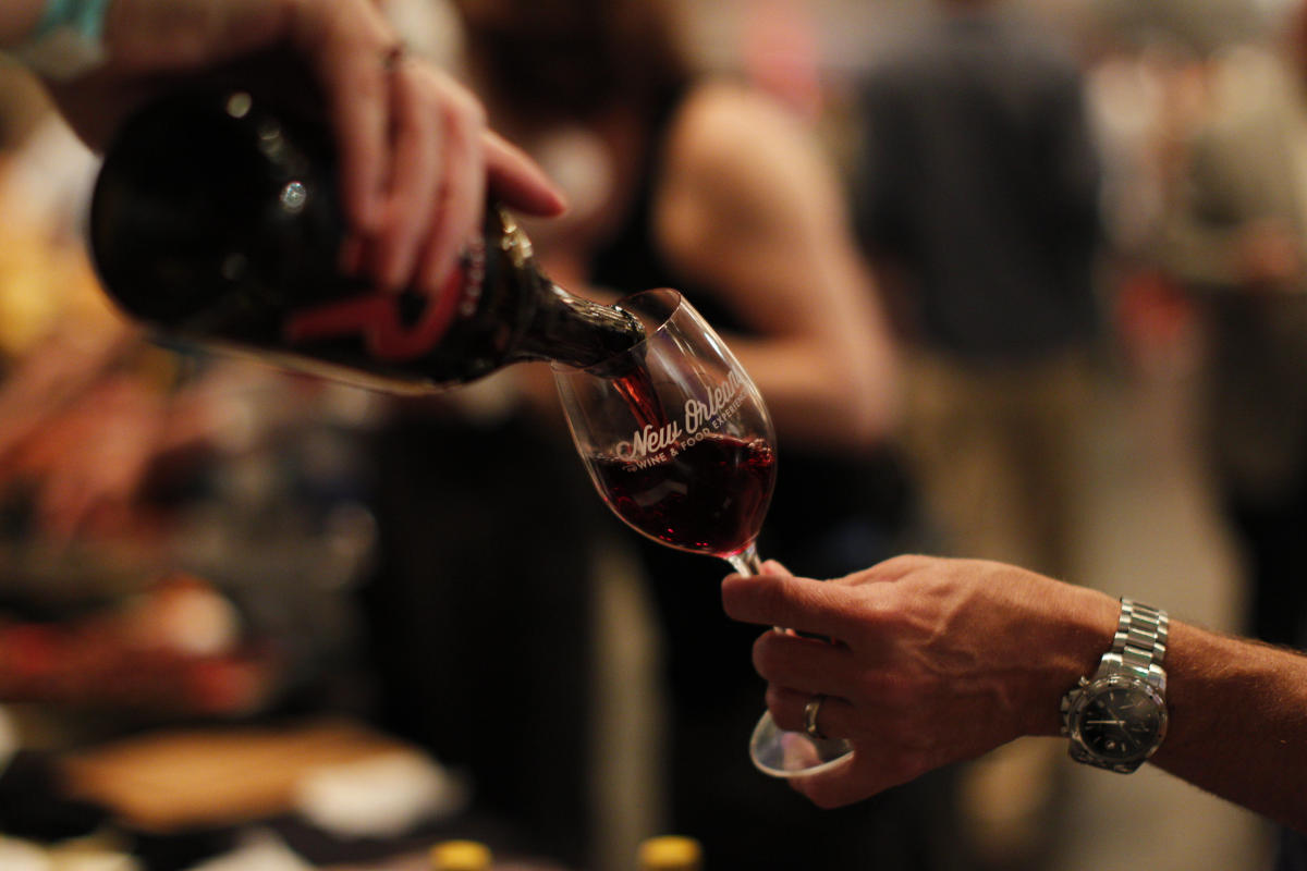 New Orleans Wine and Food Experience tasting scene downtown