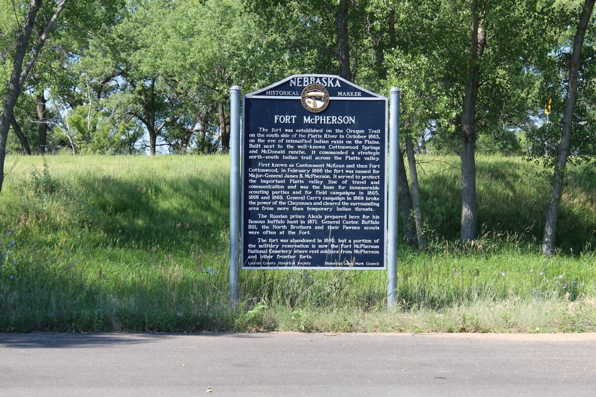 Fort McPherson Historical Marker